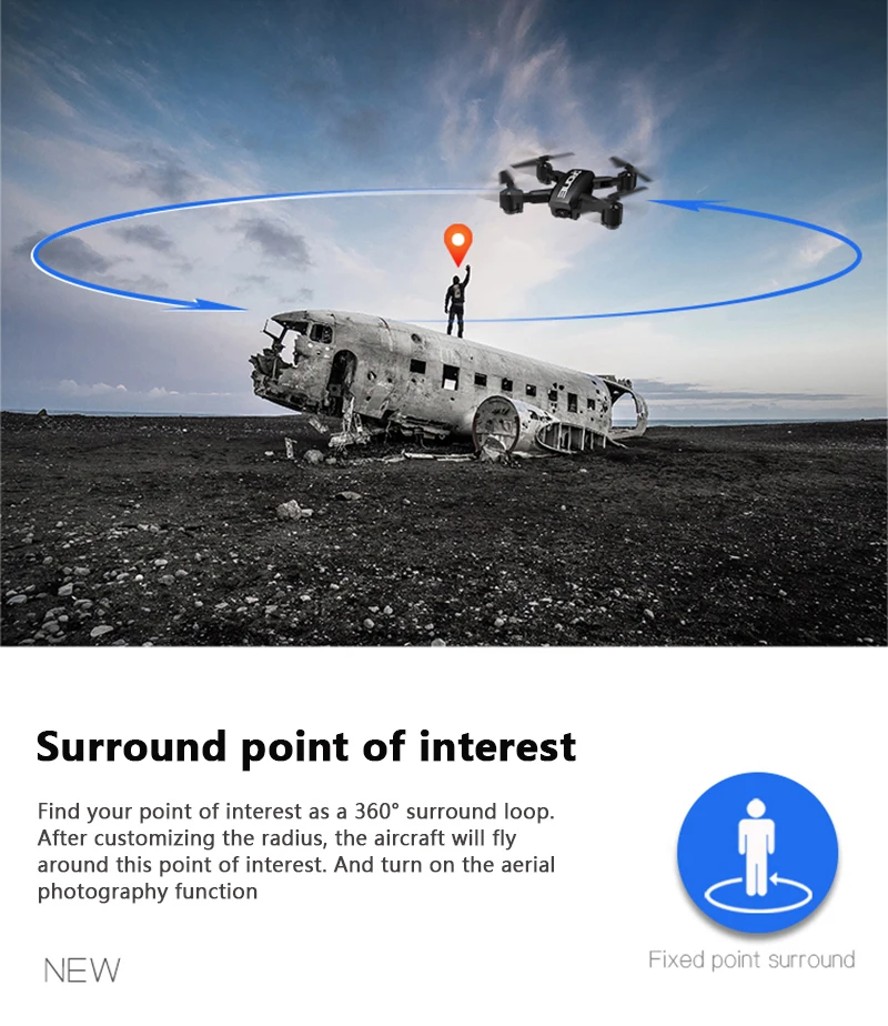 Мини-Дрон с gps HD 4k 1080p 5G wifi FPV RC Дрон Квадрокоптер с фиксированной высотой управляемый на расстоянии 15 минут 300 м Дрон с Ариэль