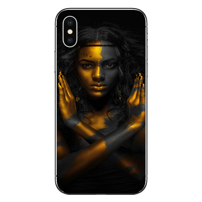 2bunz Melanin Poppin Aba Мягкий силиконовый чехол для iPhone X XR XS Max 6 6s 7 8 Plus 5s модный Африканский женский черный чехол для девочки