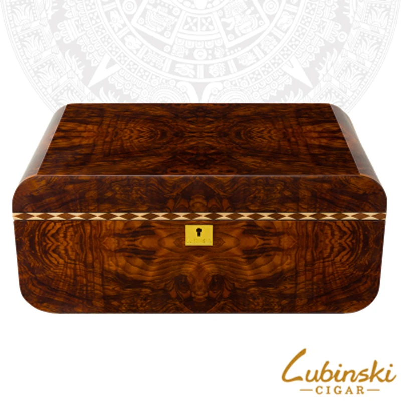 LUBINSKI элегантный испанский кедр Дерево путешествия Humidor W/увлажнитель гигрометр чехол для сигар бизнес-Humidor коробка подходит для сигары COHIBA - Цвет: LUBINSKI-D