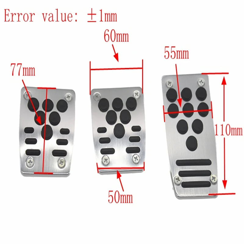 Universal Aluminum Automatic Manual Transmission 2 pcs OR 3 pcs Non-Slip Car Brake Clutch Pedal Cover Set Kit Pedali car styling,car accessories,car pedals,pedal cover