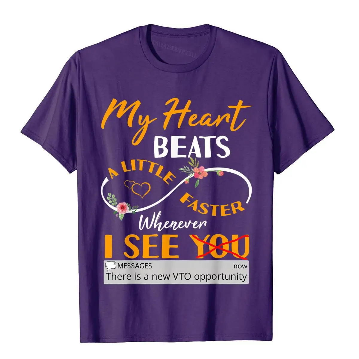 My Heart Beats Faster Whenever I See VTO T-Shirt__B8065purple