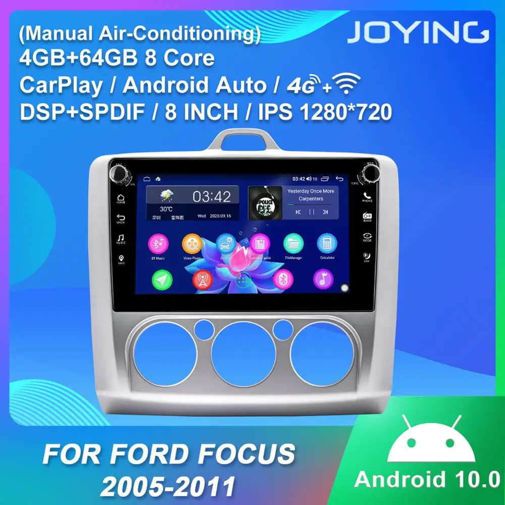 Android 10.0 car radio 4GB RAM&64GB ROM head unit GPS Navigation 8