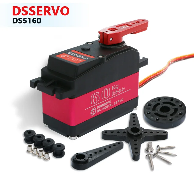 

DS5160 60kg/70kg high torque digital steering gear BAJA remote control car steering large gimbal mechanical arm servo RC car acc