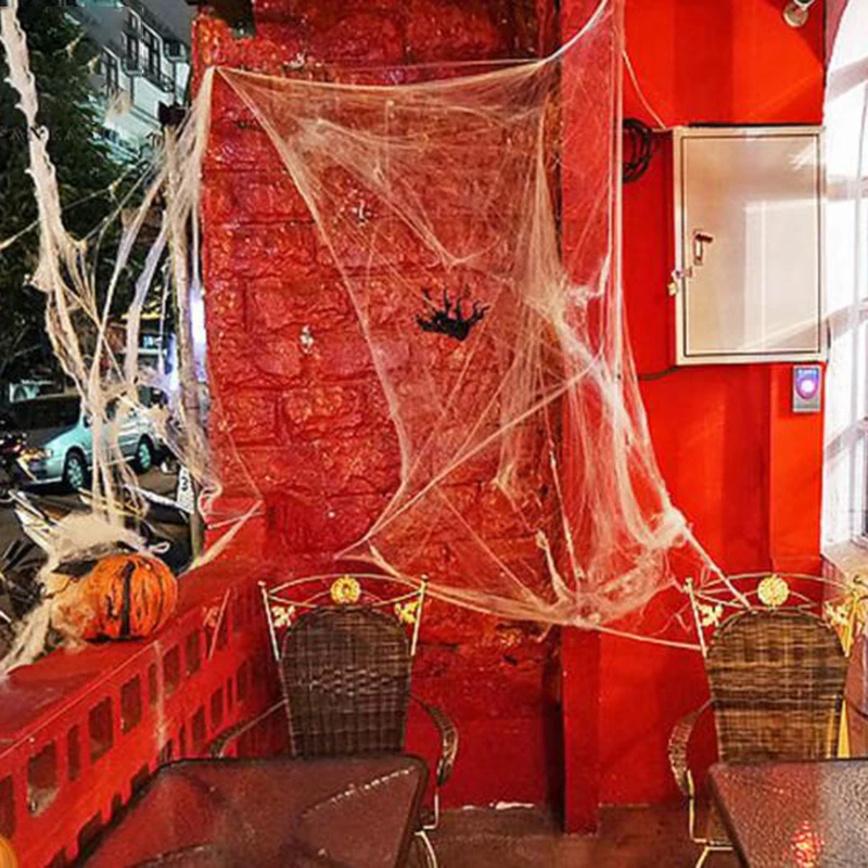 Haunted House Cobweb 5 Color Party Supplies Garden Prop Halloween Spider Web Horror Chemical Fiber Festival DIY New Simulation