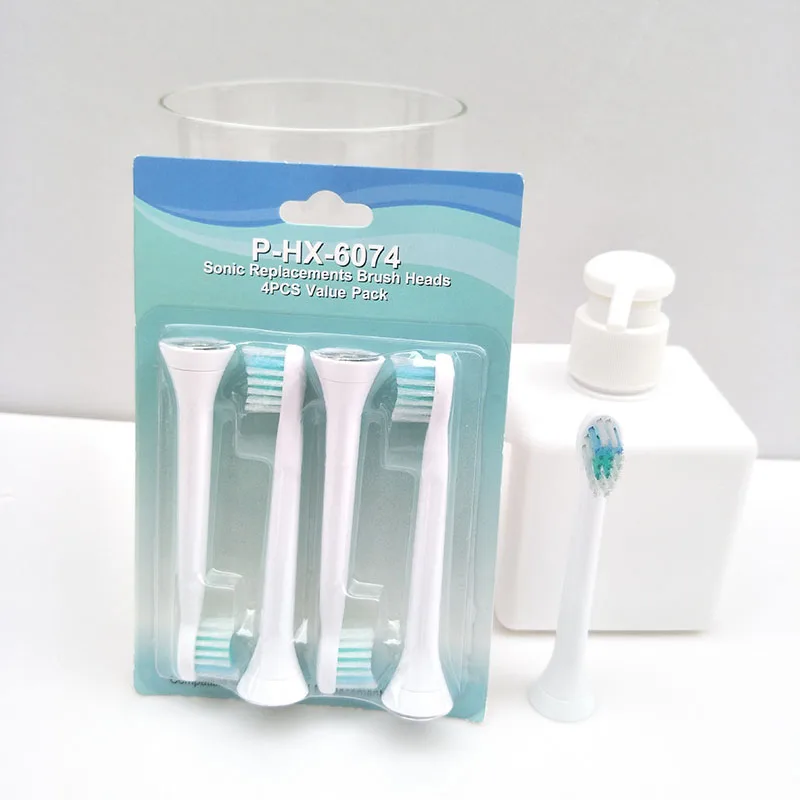 4pcs Replacement Toothbrush Heads for Philips Sonicare ProResults HX6074 Electric Tooth Brushes Clean Various Styles Deep Sweep