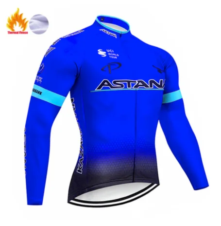 Астана мужские про команды куртки для велоспорта зимние термо флис для велоспорта из джерси теплая MTB велосипедная одежда куртка несколько вариантов