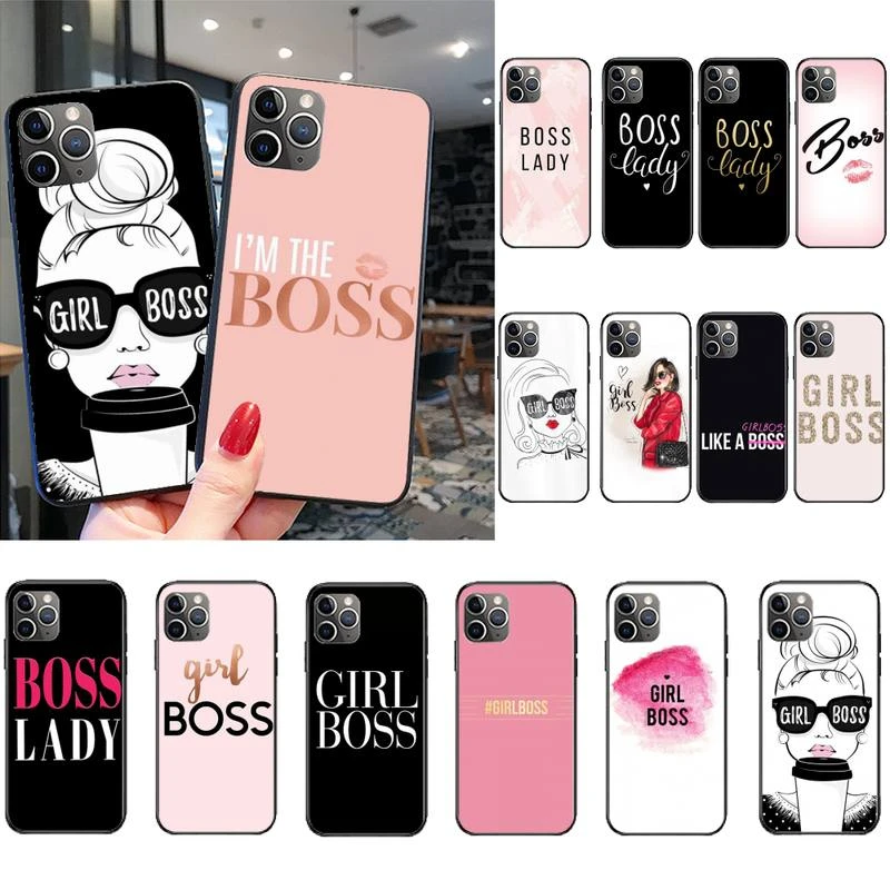 iphone 7 cardholder cases Boss Girl Lady Pattern Phone Case for iPhone 11 12 mini pro XS MAX 8 7 Plus X XS XR case iphone 6