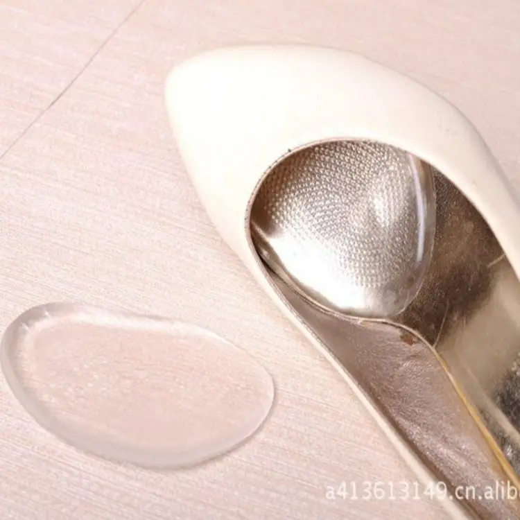 Shoe Insoles Forefoot Pads Silicone Forefoot Gel Toe Transparent Adhesive Gel Anti Slip High Heel Insoles Pads
