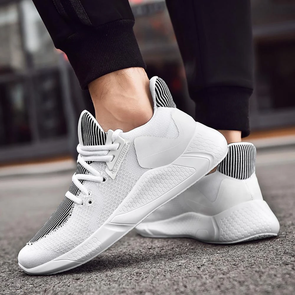 white walking trainers