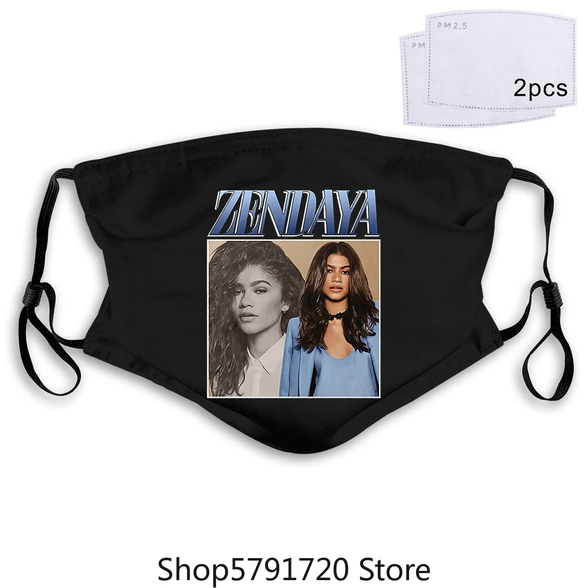 Винтажная черная маска унисекс Zendaya 90S pm2.5 | Аксессуары для одежды