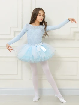 

Shinny sequin Girl Ballet Dress Gymnastic Leotard Romantic Tutu Costume Stage Dancing Clothes Child Summer Performance Clothing
