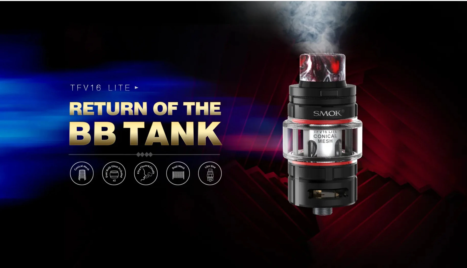 SMOK TFV16 Lite Tank 5 мл распылитель с конической сеточной катушкой и двойной сетчатой катушкой испаритель 810 капельный наконечник электронная сигарета Fit G-Priv 3 MOD