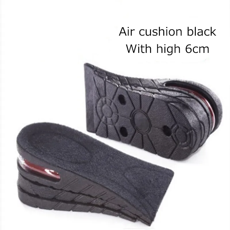 Half Insole 6cm 1 пара кроссовки на воздушной подушке Лифт стельки обрезки 4-Слои воздуха со шнуровкой; обувь, визуально увеличивающая рост стельки лифт комплект вставки для Для мужчин Для женщин - Цвет: Half Insole 6cm