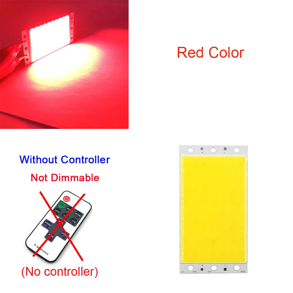 12 В 15 Вт COB светодиодный панельный светильник с регулятором яркости 1500LM теплый натуральный холодный белый DC12V Диммируемый светодиодный светильник для Diy работы Декор лампы - Испускаемый цвет: COB RED
