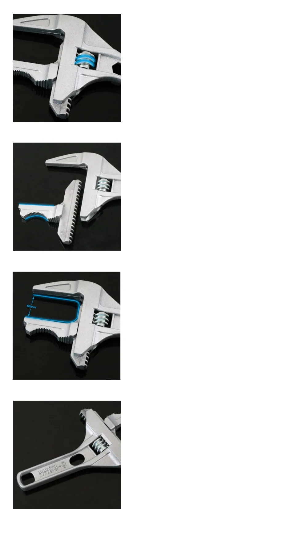 ooege Universal Pipe Wrench Adjustable Basin Spanner Plumber Plumbing Tools Multi Faucets Tool Color : Silver ooege Universal Pipe Wrench Adjustable Basin Spanner Plumber Plumbing Tools Multi Faucets Tool Color : Silver