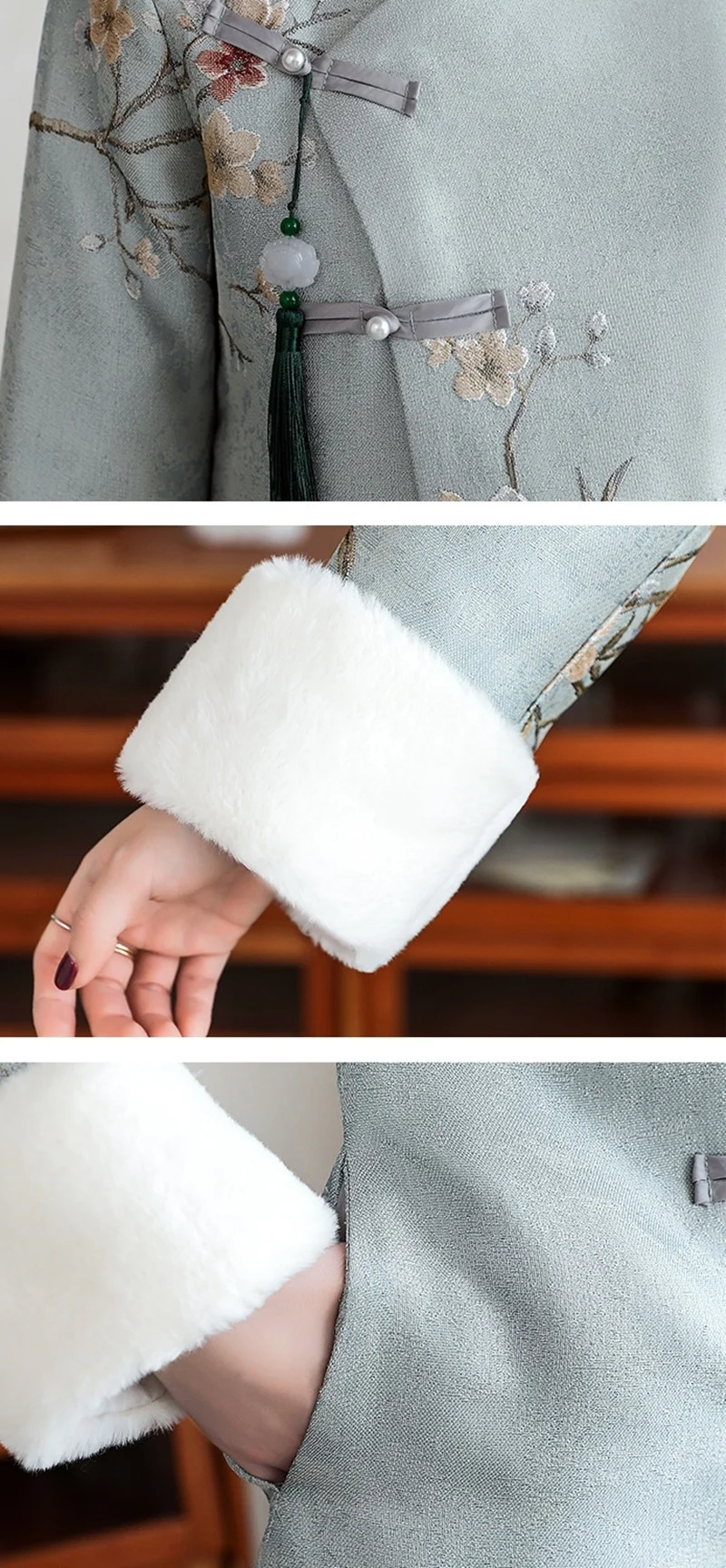 Ципао традиционное китайское восточное платье женское Чонсам сексуальное современное китайское платье Qi Pao толстое Женское зимнее азиатское платье TA2183