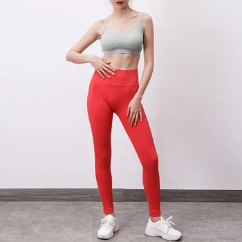 

NORMOV Fitness Solid Women Leggings Seamless High Waist Push Up Ankle Length Spandex Leggin Casual Workout Leggings