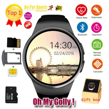 

OMG !!! KW18 Bluetooth smart watch full screen Support SIM TF Card Smartwatch Phone Heart Rate for apple gear s2 huawei xiaomi