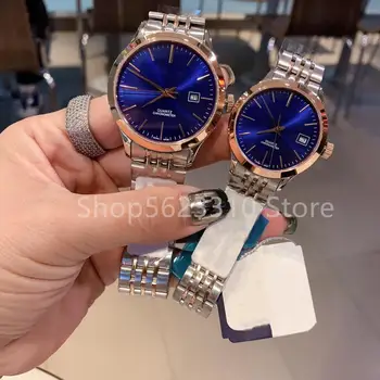 

Top Brand CZ Quartz Wristwatch Stainless Steel Date Clock Luxury Men Women Calendar Watches Classic Casual Couples Watch