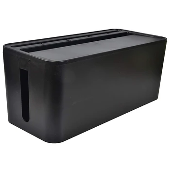 

Cable Management Box for Desk Cable Management and Power Strip Box Solutions(Black)