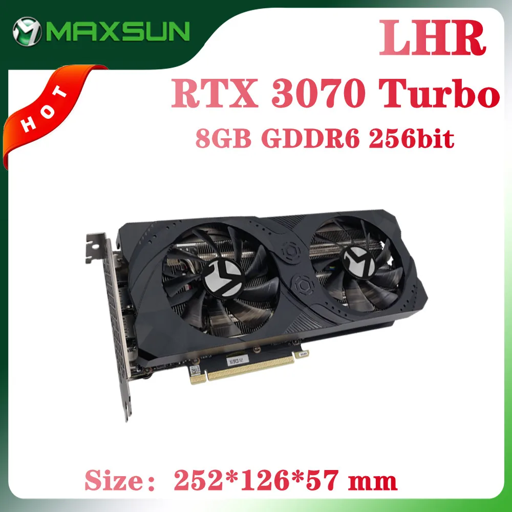 Видеокарта MAXSUN RTX 3060 3070 8 ГБ/12 Гб GDDR6 8nm 192bit PCI Express X16 4 0 для настольных компьютеров |