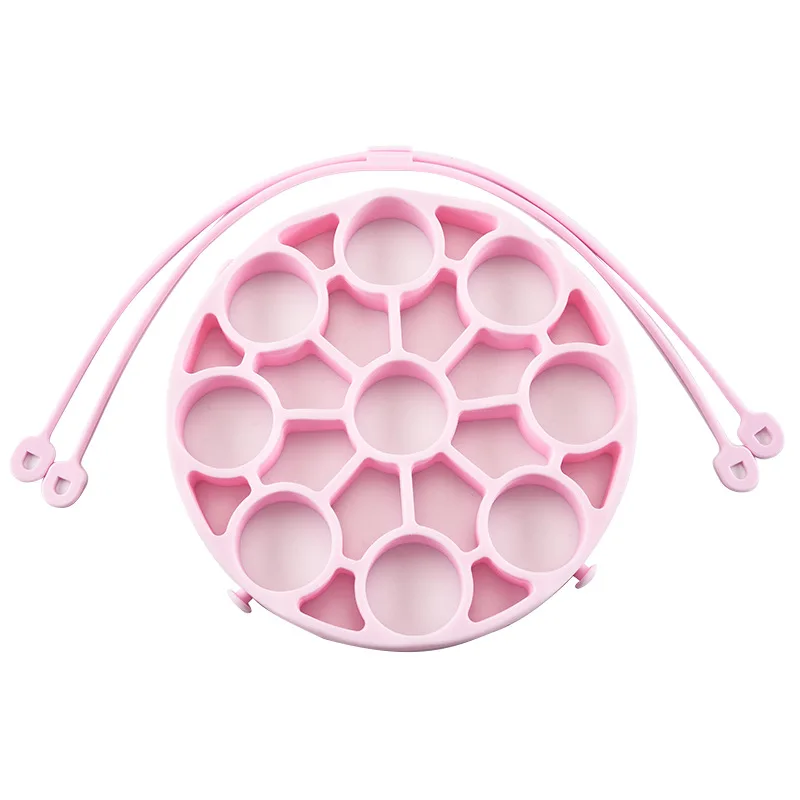 Кухонная многофункциональная силиконовая подставка для отпаривателя яиц, изоляционная подставка для яиц, лоток для отпаривания яиц, подставка для скороварки, слинг для stant Pot 6Qt - Цвет: Розовый