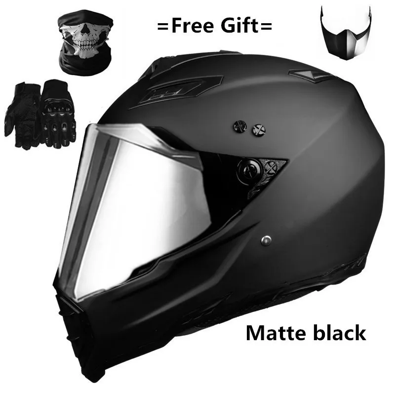 

Full Face silver lens Motorcycle Helmet Professional Racing Helmet Kask DOT Rainbow Visor Motocross Off Road Touring