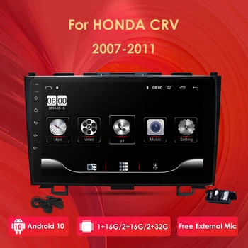 

car radio 2din android10 car multimedia player gps navigation for honda crv 2007-2011 car monitor head unit usb dvr dvbt usb
