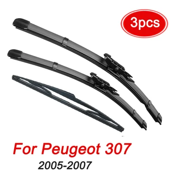 

MIDOON Wiper Front & Rear Wiper Blades Set For Peugeot 307 2005 2006 2007 Windshield Windscreen Front Rear Window 28"+26"+14"