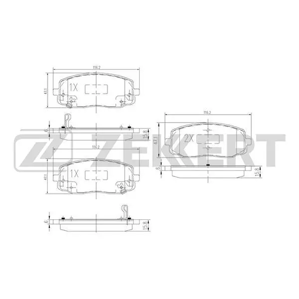 Колодки торм. диск. перед Dodge i10 11- Hyundai i10 07- Kia Pi