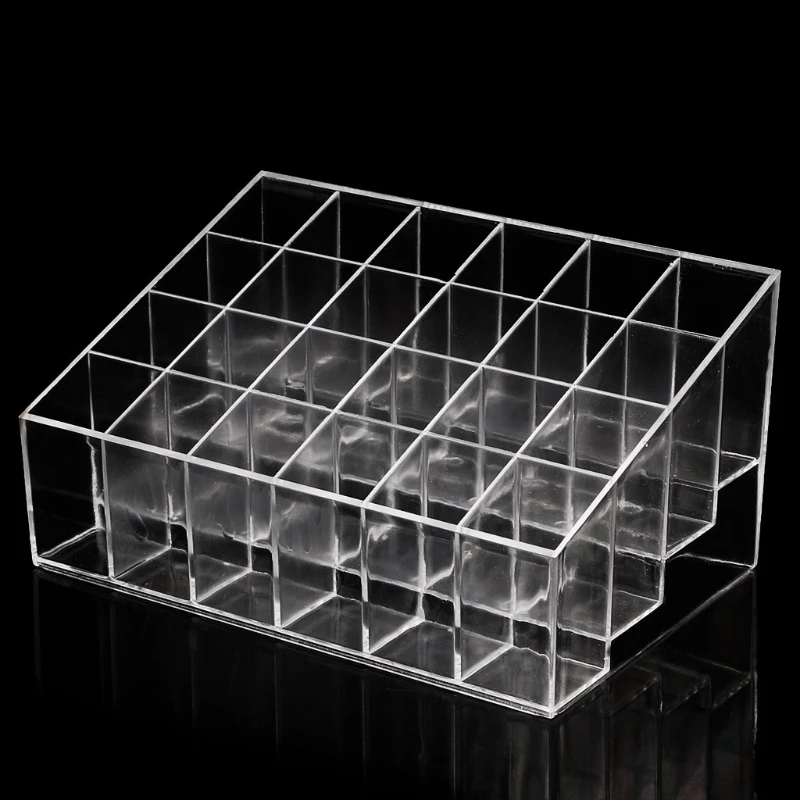 

Clear 24 Lipstick Storage Display Stand Rack Makeup Holder Cosmetic Organizer