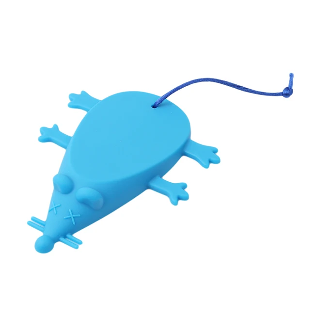 Hot Sale Cute Cartoon Mouse Shape Door Stopper Silicon Doorstop Safety For Baby Home Decoration 6 Colors - Цвет: blue