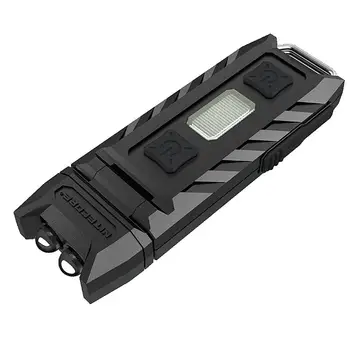 

Thumb 85 Lumens USB Rechargeable Red and White Dual Light Source LED Key Chain Light - Tilting Work Light Clip