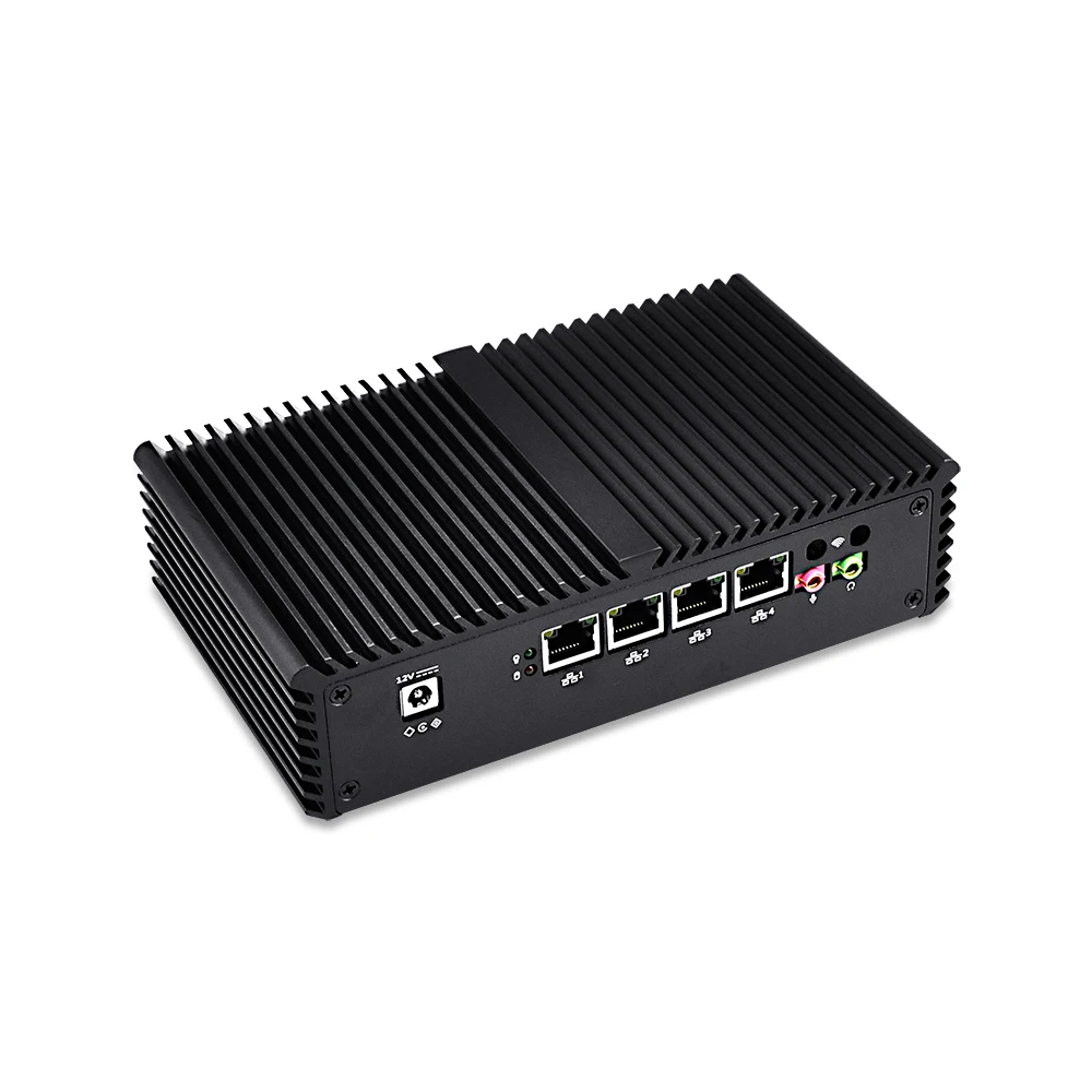 Qotom Мини ПК 4 lan Core i3 i5 i7 Pfsense брандмауэр микро безвентиляторный мини Linux Ubuntu