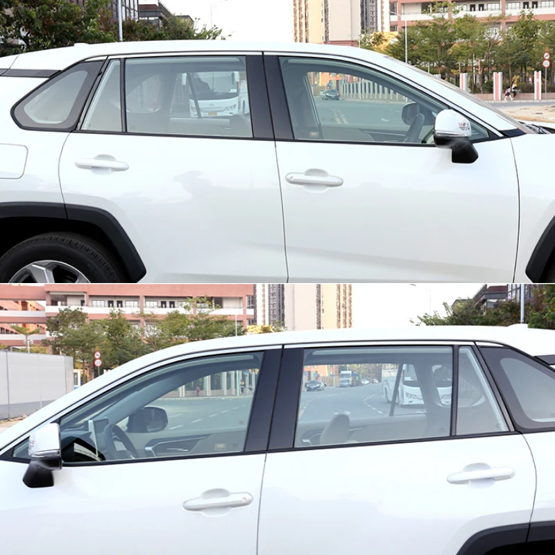 8 шт. автомобильный Стайлинг для Toyota RAV4 XA40 XA50 2013-Н. В. Наклейки на окна автомобиля Наклейка на среднюю колонну s ПВХ внешние аксессуары