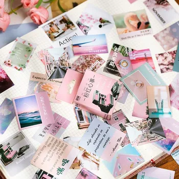 

50pcs/pack Cute Washi Paper Stationery Sticker Set Charming Nature Decoration Label For Scrapbooking Diary Book Planner Album