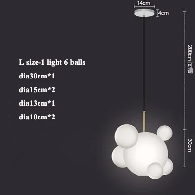 Modern Frosted Glass Bubbles Led Pendant Lights Dining Room Led Pendant Chandelier Lamp Living Room Led Hanging Light Fixtures Pendant Lights Aliexpress