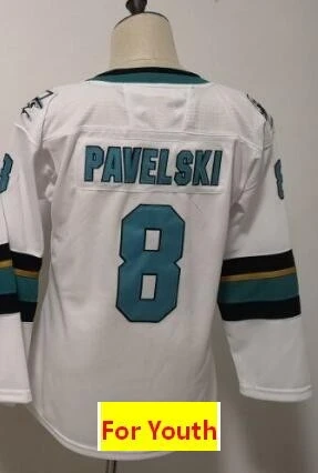 Все Прошитые Молодежные Детские трикотажные изделия Brent Burns Erik Karlsson Joe Thornton Logan от кутюр Joe Pavelski Evander Kane - Цвет: Розовый