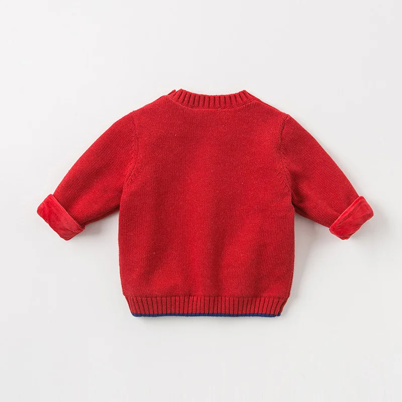 DB11428 dave bella/осенне-зимний модный свитер для маленьких мальчиков; детский топ; пуловер для малышей; Модный вязаный свитер