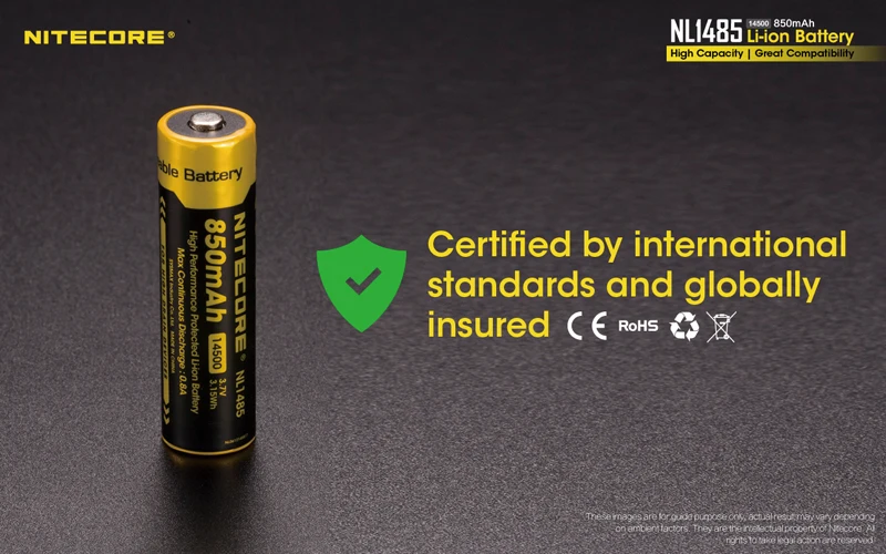 Nitecore NL1485 850mAh Protected Li-ion Battery 14500 (14)