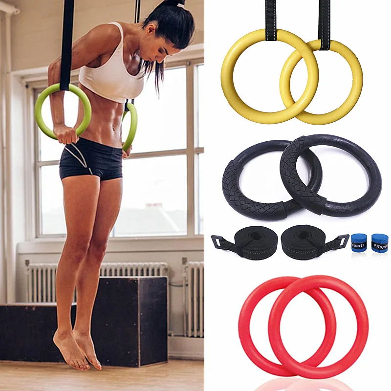 ProfessionalGymnasticRingPullupGymRingWithAdjustableStrap