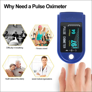 

OLED Pulse Oximeters Saturator OLED Display SPO2 Monito rMedical Finger Pulse Oximeter Fingertip Heart Rate Monitor Heart Rate