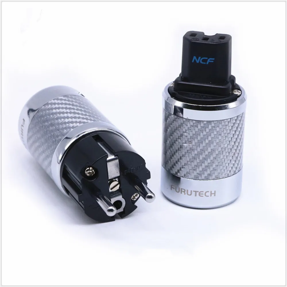 Высококлассный блок питания Furutech FI-E50 / FI-50 NCF Nano Schukostecker Crystal Power с родиевым