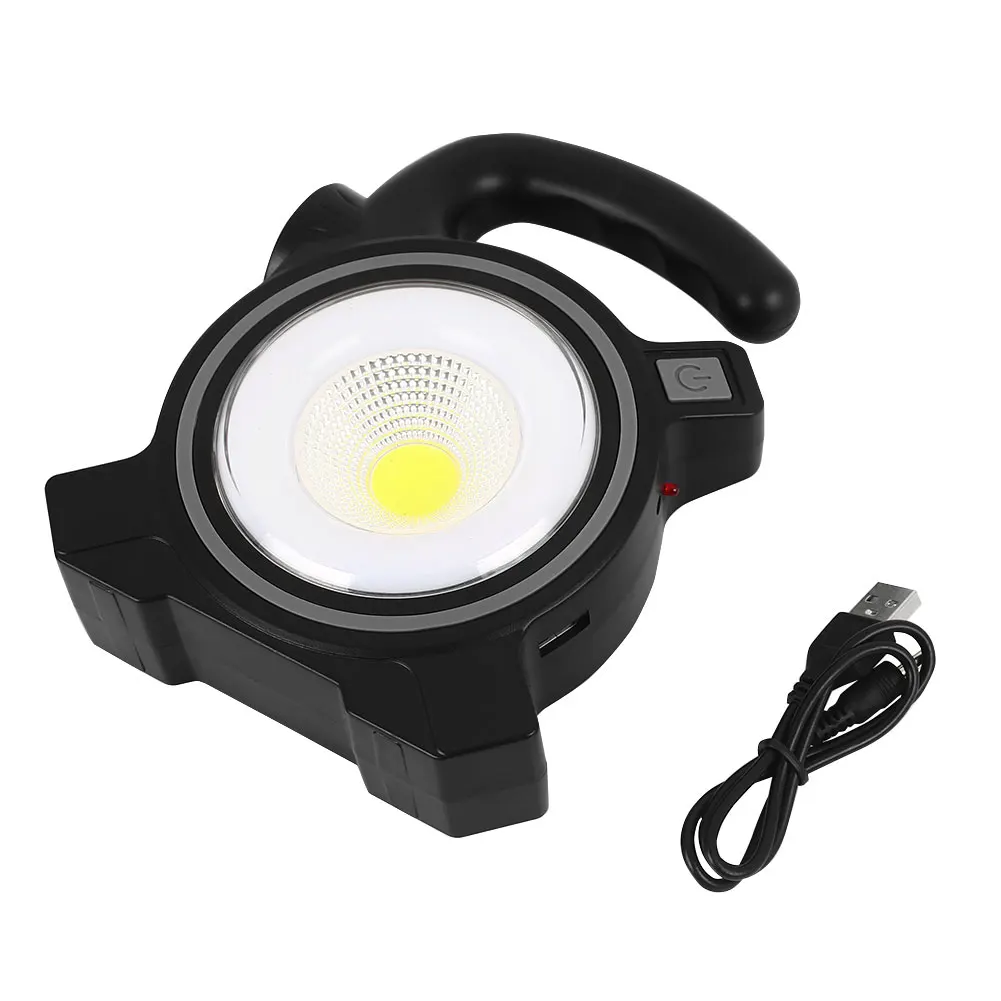 Durable COB Solar Power Floodlight Solar Floodlight Outdoor Home Security Lamp Non Polar Dimming Eco-Friendly Black ABS