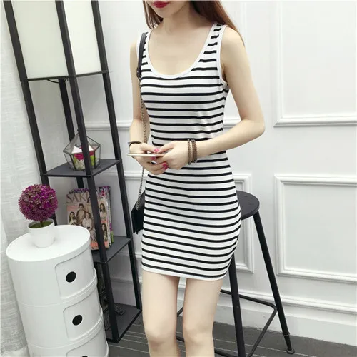 

Spring Summer Underwear Large Size Base Shirt Strapped Dress Women's Mid-length Vest Sheath Slim Fit Slimming