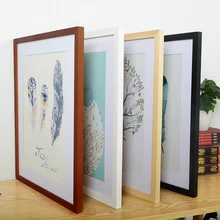 New 4 Colors Wood Frame For Photo Poster Picture A2 A3 A4 Size Wall Art Frame Home Decoration