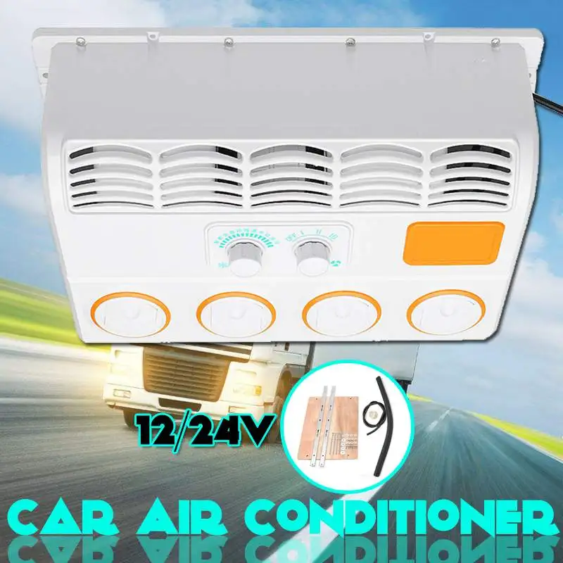 ^Cheap 200W 12/24V DIY Car Air Conditioner Evaporator Multifunction Wall-mounted Cooling Fan Cooler For Caravan Truck Easy Installation