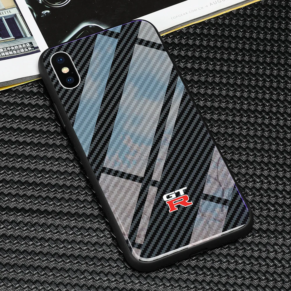Роскошный автомобильный чехол для телефона для iphone 6 6S 7plus 8 8plus X XR XS 11 Pro Max чехол из закаленного стекла
