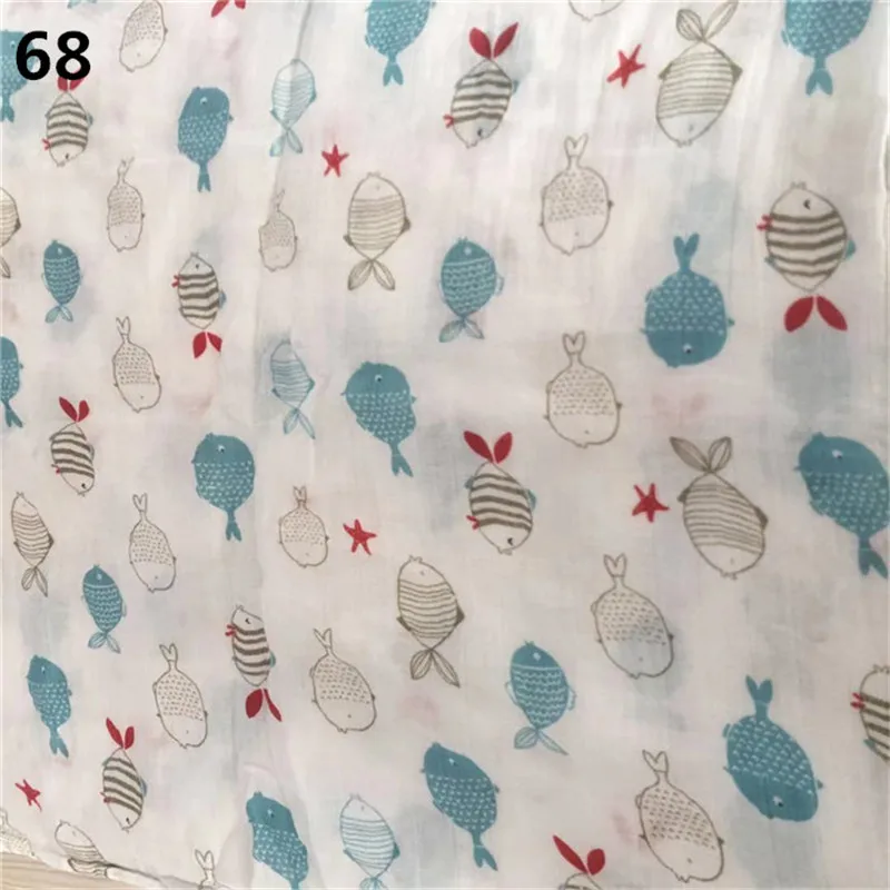 baby blanket 68 Большой 120*120 см размер осотп Сертифицированные органический хлопок муслин пеленание ребенка Детские ванны для предотвращения загрязнения - Цвет: baby blanket 68