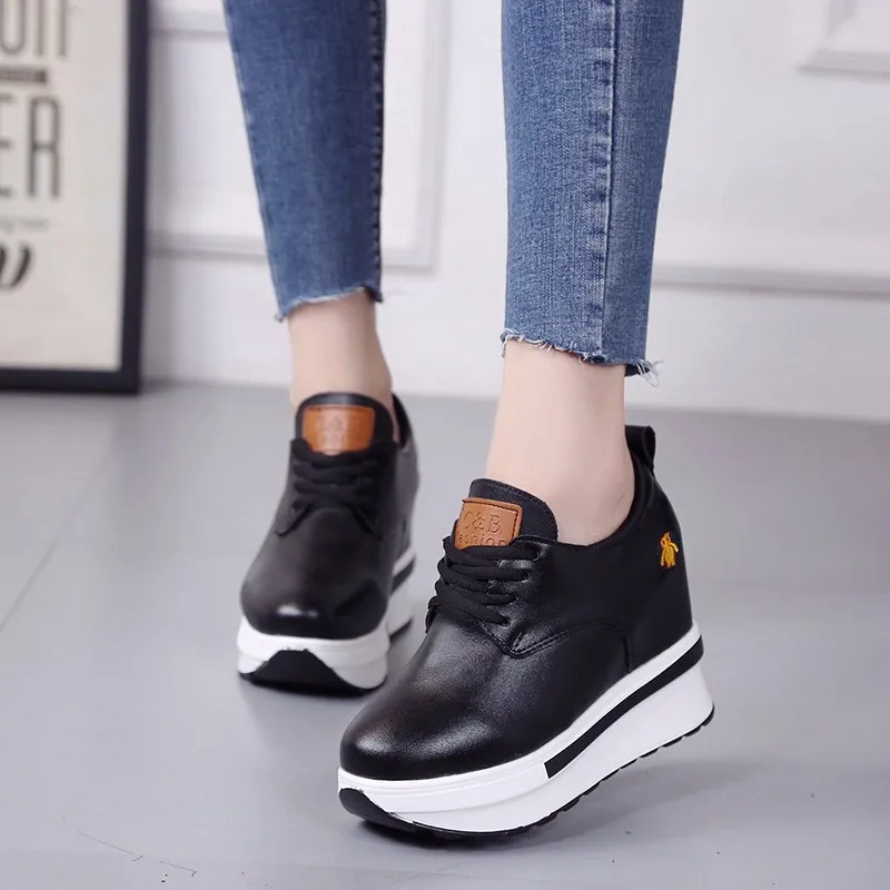 

Within Platform Shoes Women's 2018 Women's Korean-style Lace-up Extra High Slanted Heel Versatile Casual New Style Dad Shoes Sol